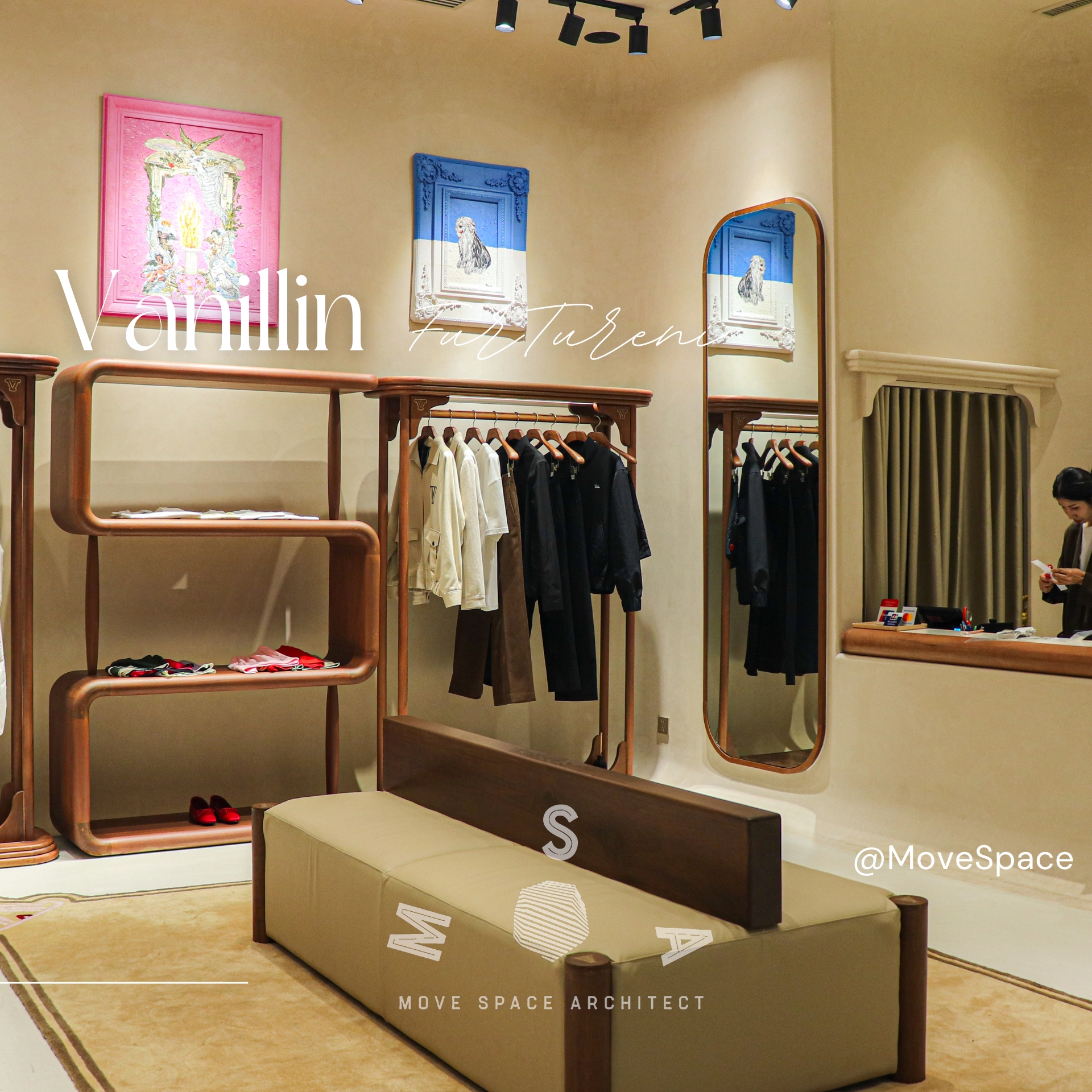 Vanillin retail interior