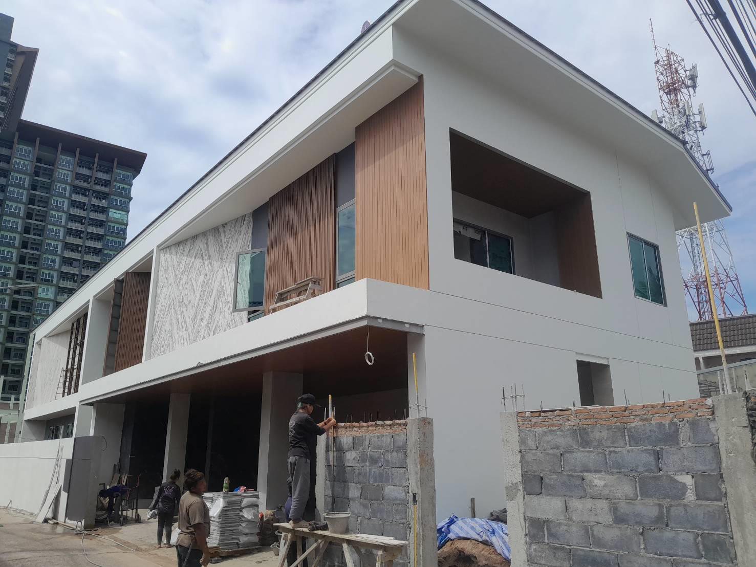 On site — exterior construction and installation (photo from the MSA company profile; project not named here)