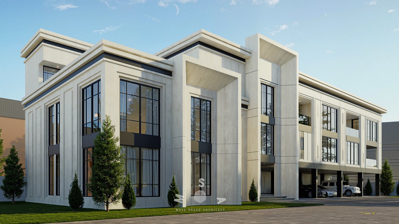 Neo-classic house — design render